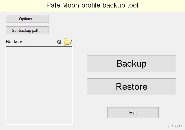 Pale Moon profile backup tool 